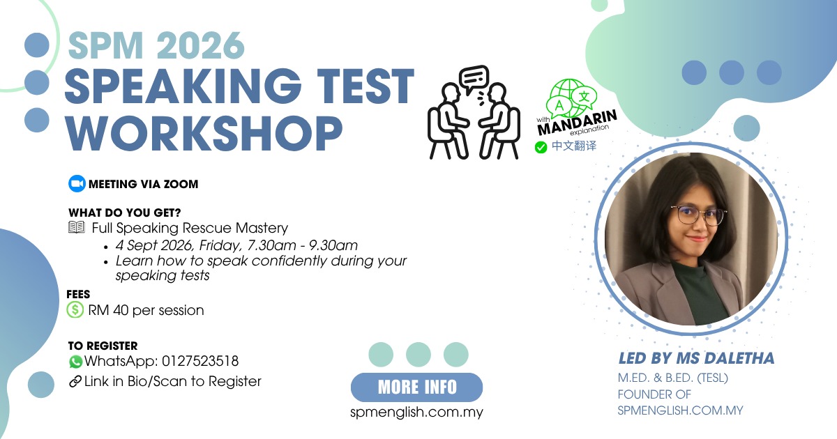 SPM 2026 Speaking Test Workshop